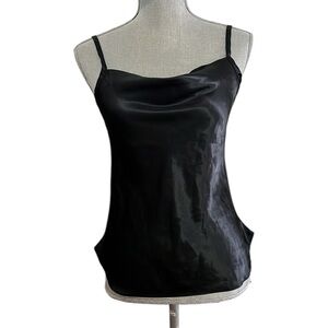 Vintage David Benjamin Black Satin Cami